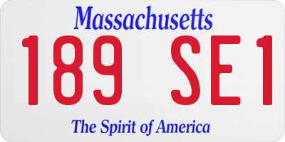MA license plate 189SE1