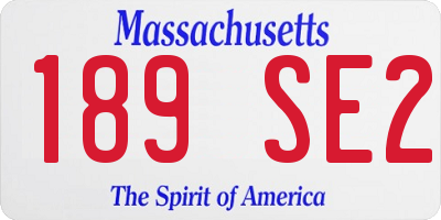 MA license plate 189SE2