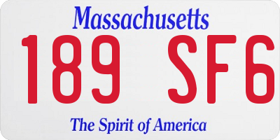 MA license plate 189SF6