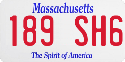MA license plate 189SH6