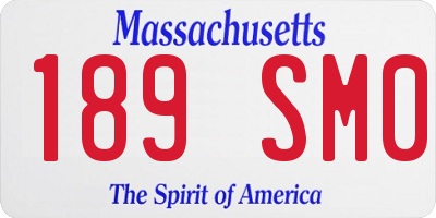 MA license plate 189SM0
