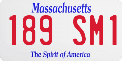 MA license plate 189SM1