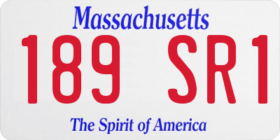 MA license plate 189SR1