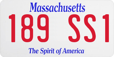 MA license plate 189SS1