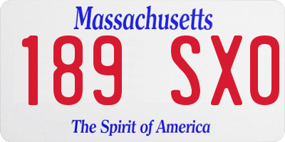 MA license plate 189SX0