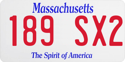 MA license plate 189SX2