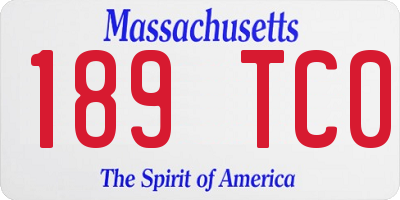MA license plate 189TC0