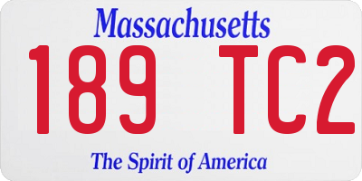 MA license plate 189TC2