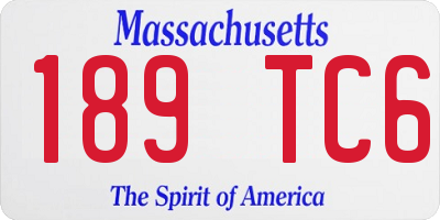 MA license plate 189TC6