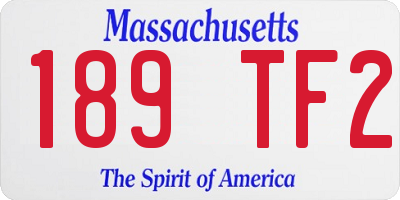 MA license plate 189TF2