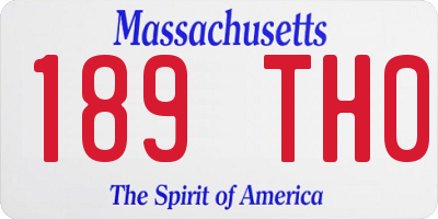 MA license plate 189TH0