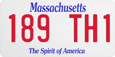 MA license plate 189TH1