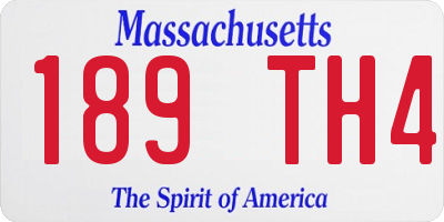 MA license plate 189TH4