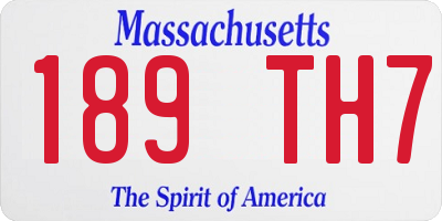 MA license plate 189TH7