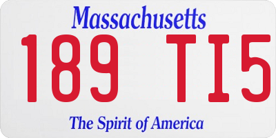 MA license plate 189TI5