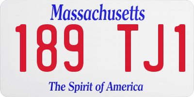 MA license plate 189TJ1