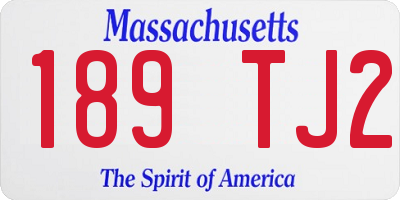 MA license plate 189TJ2