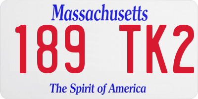 MA license plate 189TK2
