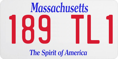MA license plate 189TL1