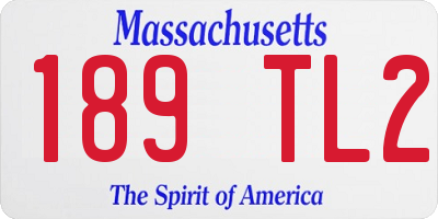MA license plate 189TL2