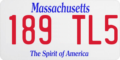MA license plate 189TL5