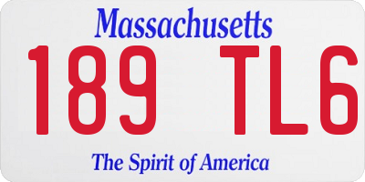 MA license plate 189TL6