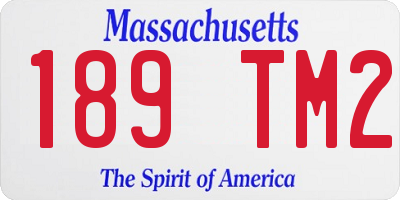 MA license plate 189TM2