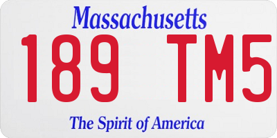 MA license plate 189TM5