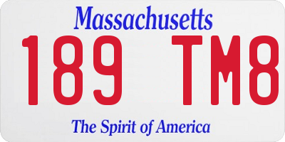 MA license plate 189TM8