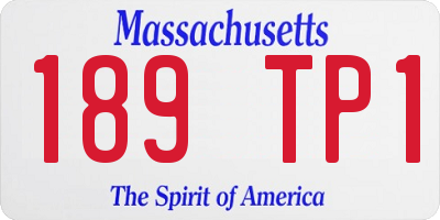 MA license plate 189TP1