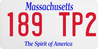 MA license plate 189TP2