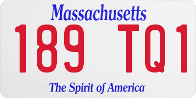 MA license plate 189TQ1