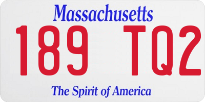 MA license plate 189TQ2