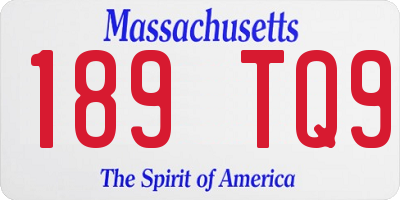 MA license plate 189TQ9