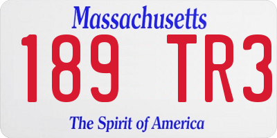 MA license plate 189TR3