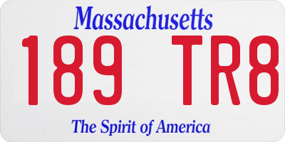 MA license plate 189TR8