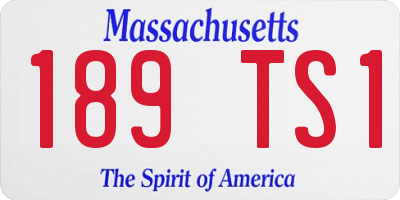 MA license plate 189TS1