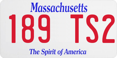 MA license plate 189TS2