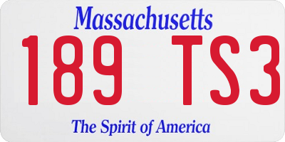 MA license plate 189TS3