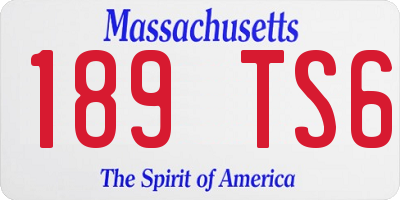MA license plate 189TS6