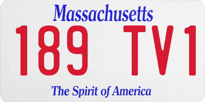 MA license plate 189TV1