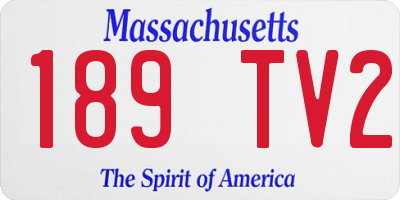 MA license plate 189TV2