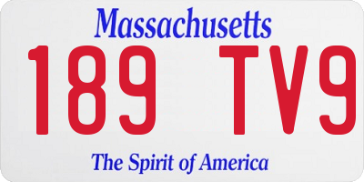 MA license plate 189TV9