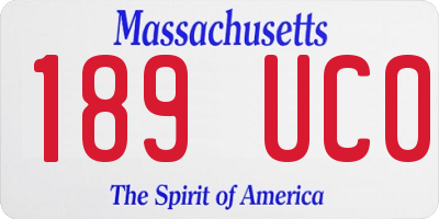 MA license plate 189UC0