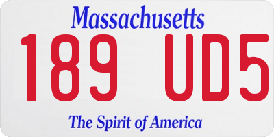 MA license plate 189UD5