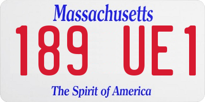 MA license plate 189UE1