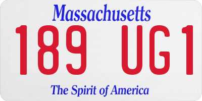 MA license plate 189UG1