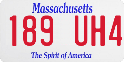 MA license plate 189UH4