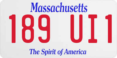 MA license plate 189UI1