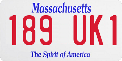 MA license plate 189UK1